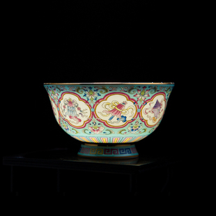 八宝酥油茶碗米饭碗描金珐琅彩景德镇陶瓷餐具家用创意民族高脚碗