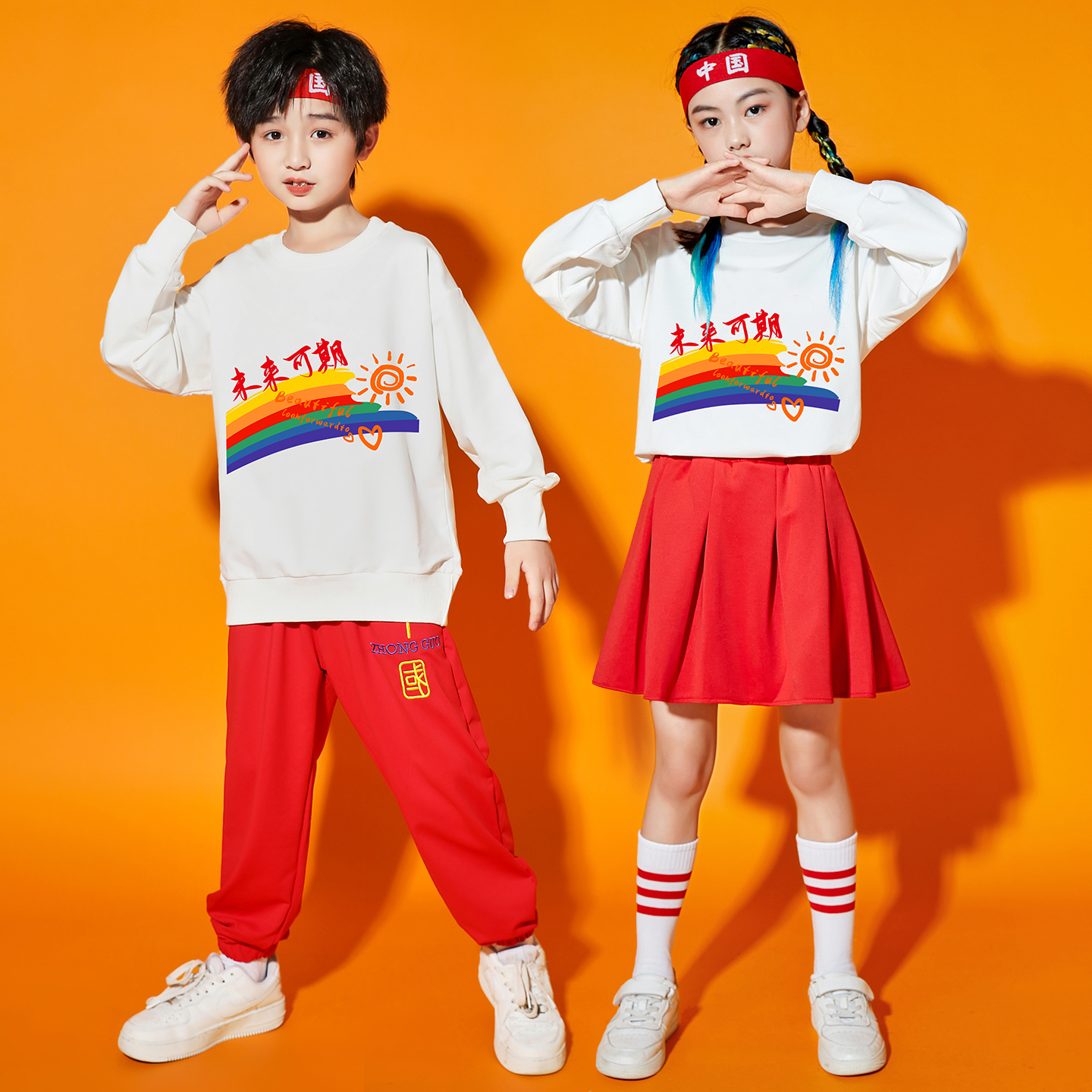 儿童啦啦队演出服运动会服装