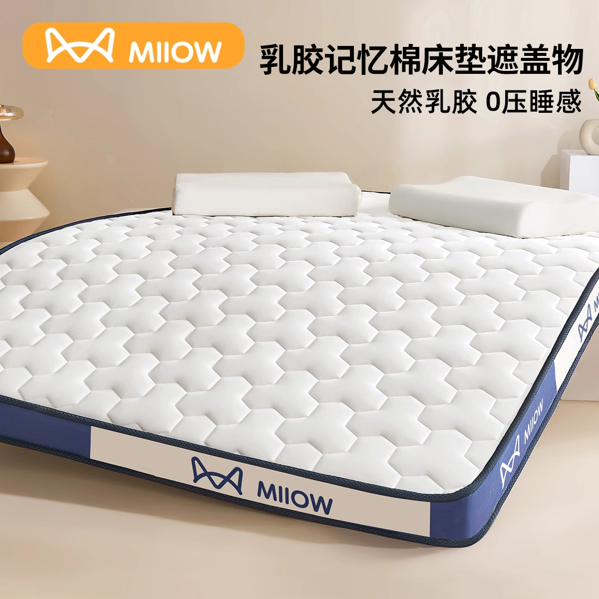 乳胶记忆棉床垫遮盖物软垫家用卧室宿舍学生单人榻榻米海绵褥垫子