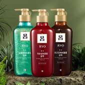 保税仓韩国RYO吕洗发水红绿棕控油蓬松去屑洗头膏露官方官网正品