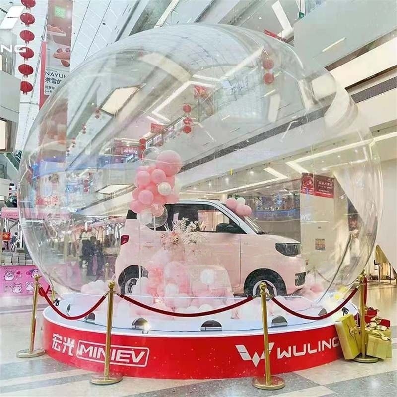 充气圣诞大型商场中庭展示水晶球