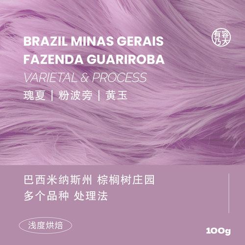 巴西瑰夏粉波旁黄玉浅焙咖啡豆