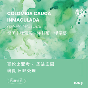 有容乃大哥伦比亚考卡圣洁庄园瑰夏家族甄选日晒单品手冲咖啡豆