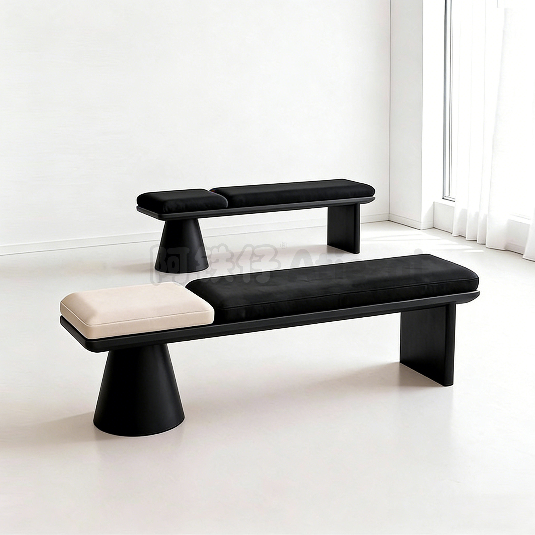 设计师茶桌餐桌条凳凳子餐厅卧室创意长凳意式轻奢高级感长凳餐椅,住宅家具,床尾凳/长凳,淘宝优惠券,粉丝福利购,淘宝优惠卷