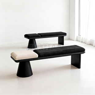 设计师茶桌餐桌条凳凳子餐厅卧室创意长凳意式轻奢高级感长凳餐椅