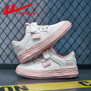 回力童鞋女童休闲小白鞋2026春秋季新款中大童皮面板鞋儿童运动鞋