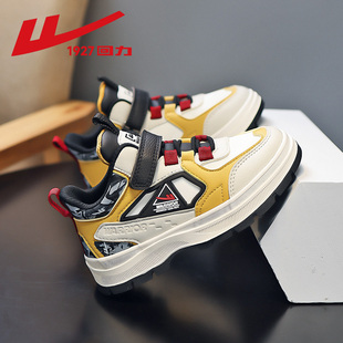 回力儿童运动鞋高帮男童鞋子2026秋季新款软底登山鞋中大童休闲鞋