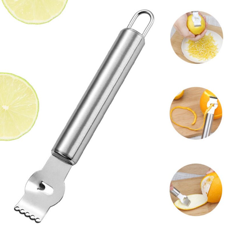 创意款不锈钢柠檬刨 刮丝器 厨房小工具多用途水果削皮器剥橙器