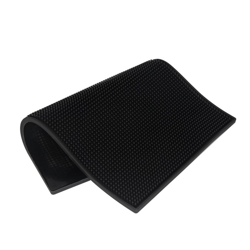 PVC杯垫长方形加厚橡胶吧垫 黑色防滑隔水垫 吧台垫 酒吧垫
