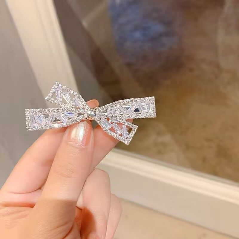 蝴蝶结鸭嘴夹发夹女发卡边夹头饰侧边一字夹刘海夹韩国网红东大门