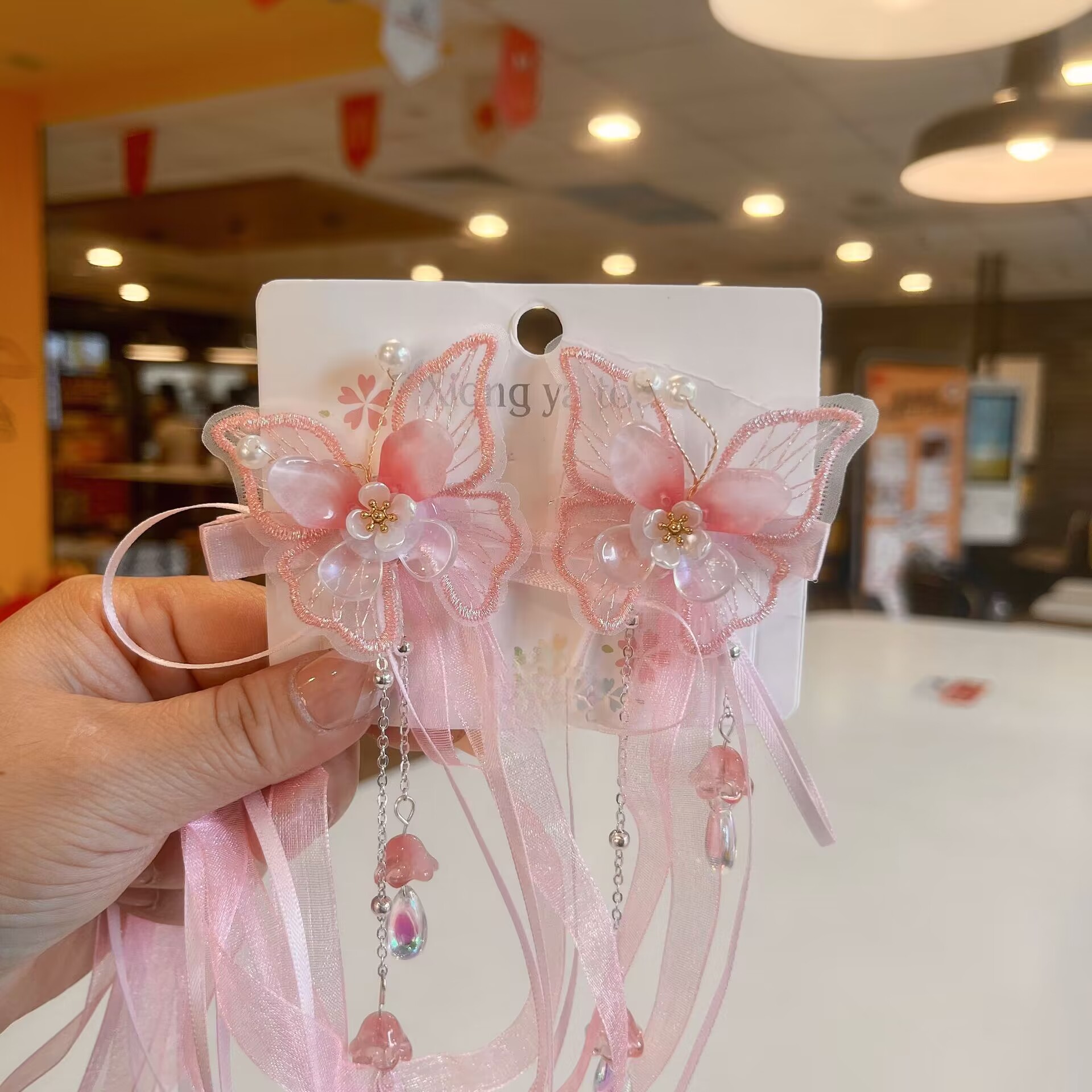 中国风儿童头饰套装女童汉服发夹古风发卡步摇超仙流苏蝴蝶发饰