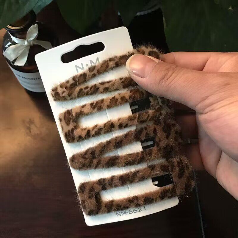 豹纹发夹网红女BB夹头发韩国发卡夹子头饰刘海卡子夹碎发边夹少女