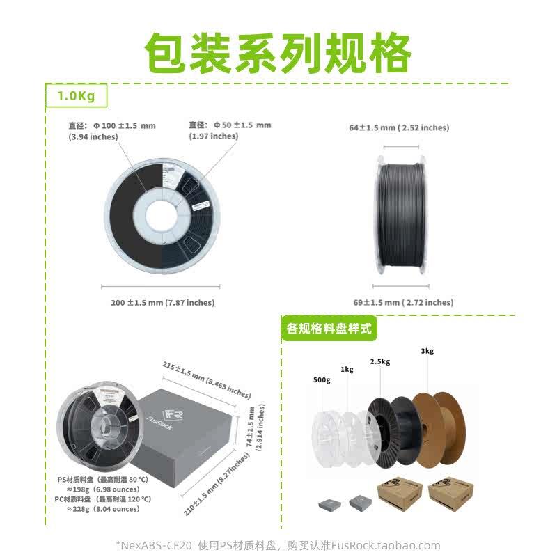FusCoating NexABS-CF20 包覆系列 双层结构 高含量碳纤增强ABS