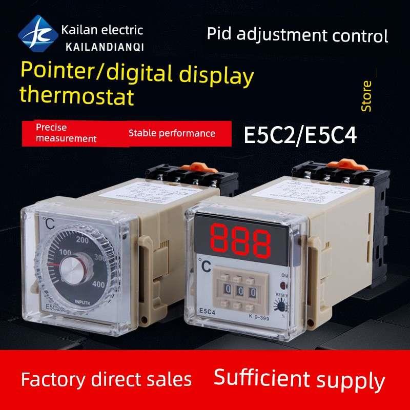 温控器E5C4-R20K数显温度计温控器K型0-399恒温控制器