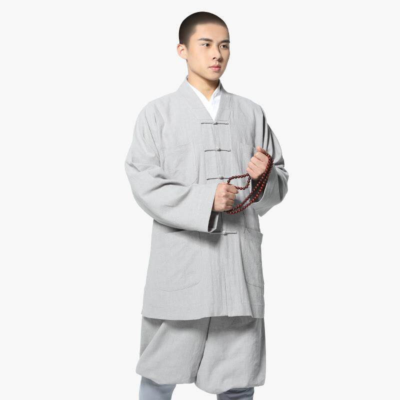 新款尚远四季苎麻僧服罗汉褂长褂短褂套装僧衣僧装僧人服大褂服饰