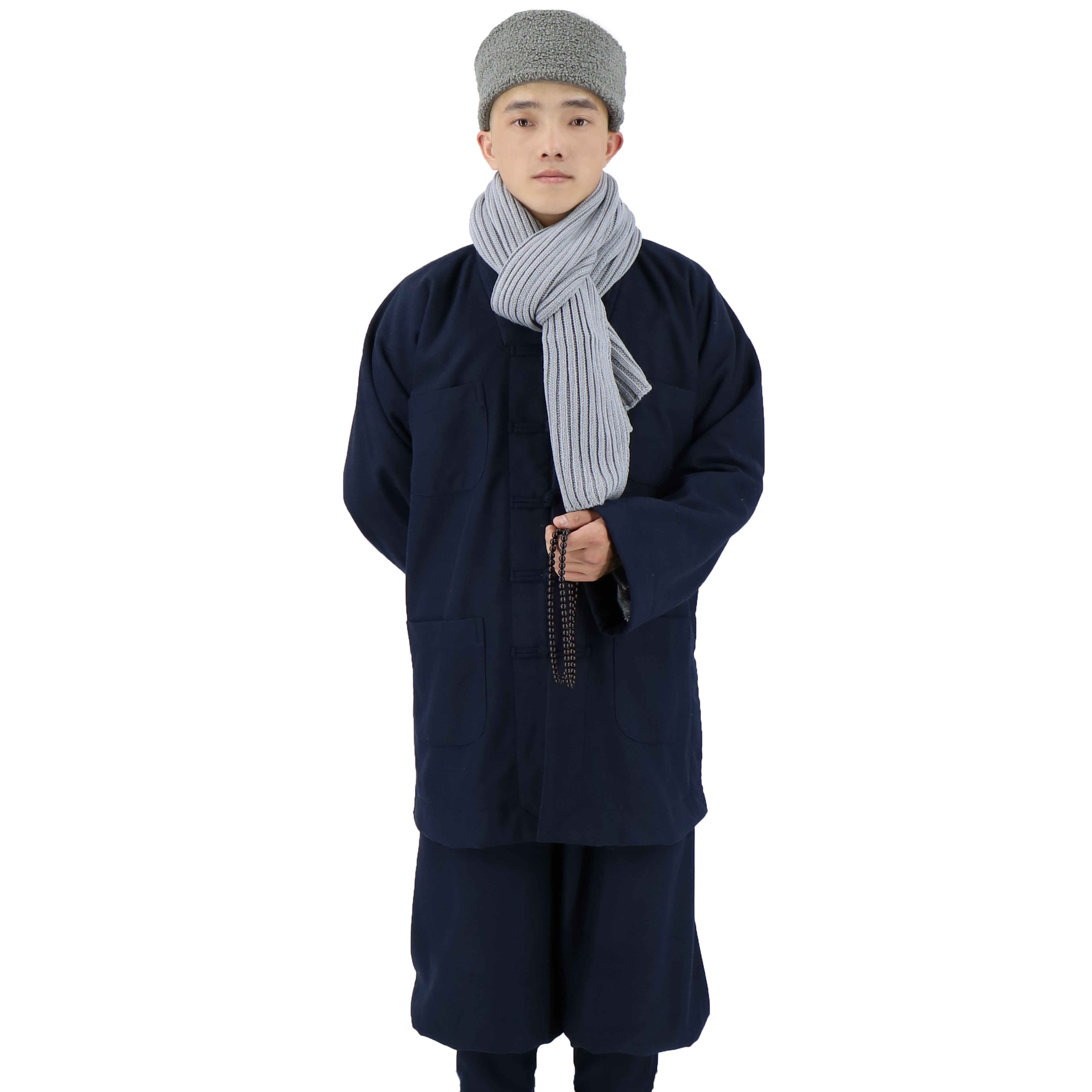 新款毛呢冬季僧服短褂加绒僧衣男女款保暖小褂御寒僧人禅修服棉衣