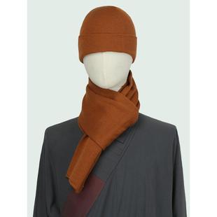 新僧帽围巾两件套针织帽和尚出家师父秋冬保暖弹力尼姑帽男女棉僧