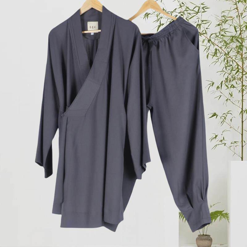 新款僧服罗汉褂春夏秋季男比丘尼女款冰丝韩麻短褂套装出家僧人和