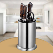 不锈钢刀架刀座厨房用品落地式 多功能刀具收纳架菜刀放刀架置物架