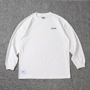 T恤男女通用纯棉字母印花休闲百搭圆领重磅 长袖 beams effect新品