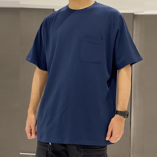 T恤男宽松休闲百搭圆领上衣 日系复古口袋短袖 beams effect夏季