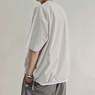 T恤男女宽松百搭打底上衣 日系户外机能抽绳短袖 beams effect夏季