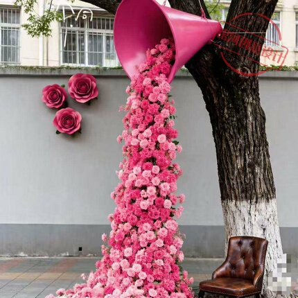 Rose Tree for Meetings, Artificial Rose, Popular Large Tree, Waterfall, Emotional Value, Atmosphere, Scenic Spot, Park, Photo Wall