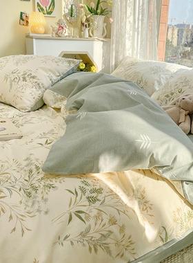 纯棉被套单件100全棉被罩小碎花单人宿舍150x200x230双人床上用品