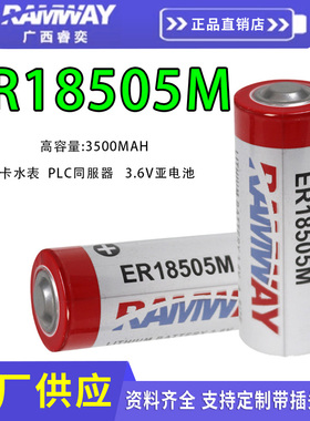 睿奕RAMWAY一次性锂电池ER18505M 3.6V3500mAh功率型锂亚电池水表