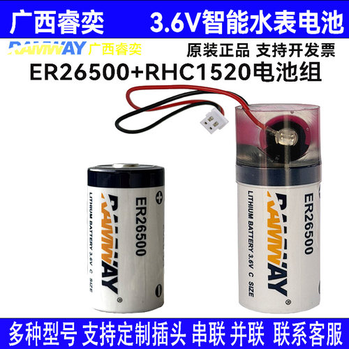 睿奕ER26500+RHC1520智能水表燃气表流量计2号环氧防水3.6V锂电池
