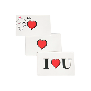 弹指变爱心 biu变红心卡片 近景魔术道具创意情侣表白魔术小卡片