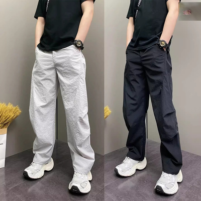 点击率美式男裤2026年夏季新款痞帅宽松哈伦裤青年男士休闲直筒裤