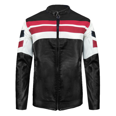 2022皮衣立领秋季修身