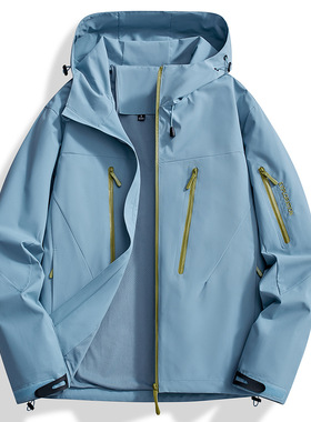 Outdoor hardshell jacket男士外套冲锋衣机能防风防水情侣登山服