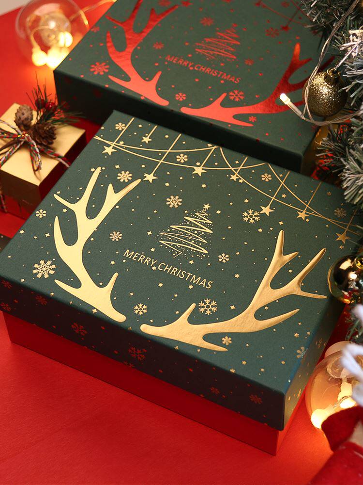 圣诞礼物盒礼盒包装圣诞节包装盒空盒christmas box平安夜送男友
