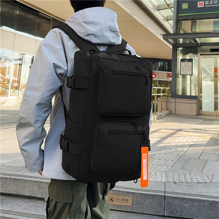 双肩包户外旅行背包男款商务通勤百搭电脑包男士大容量大学生书包