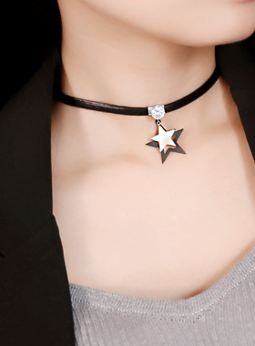 锁骨链新款时尚韩国饰品 时尚星星颈联 项饰服装挂件配饰
