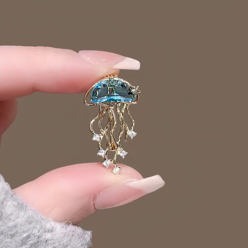可爱海洋水母小胸针女日系精致别针防走光扣领口开衫胸花衣服配饰