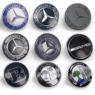 适用奔驰机盖标A B ML R级GLA GLC GLK CLA CLS GLE引擎盖前车标