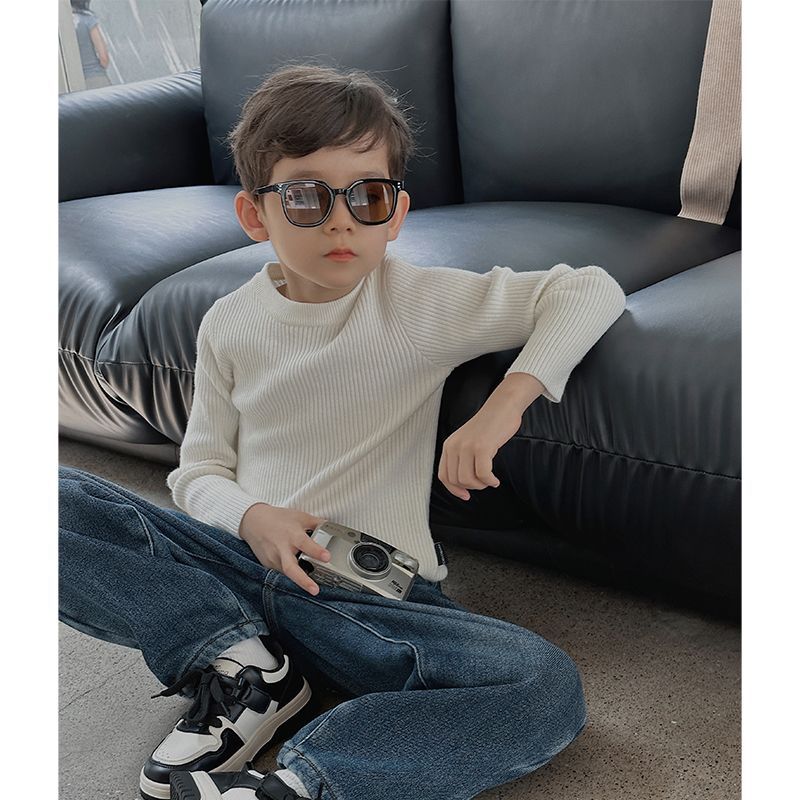 辰辰妈男童装秋冬季儿童打底针织衫小孩宝宝百搭保暖圆领长袖毛衣