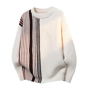 跨境外贸针织毛衣男女高质量圆领毛衣打底衫 欧美街潮学院 港风韩版