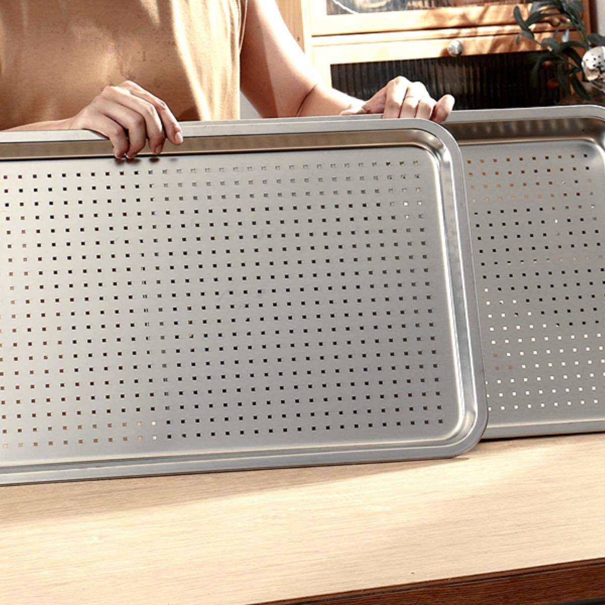 304蒸包盘厨房滴油沥水漏盘不锈钢商用蒸箱长方形晾晒冲孔托盘无,餐饮具,盆,淘宝优惠券,粉丝福利购,淘宝优惠卷
