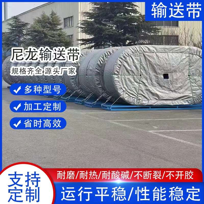 盾构机耐磨橡胶尼龙输送带耐高温耐酸碱输送带煤矿井下阻燃输送带
