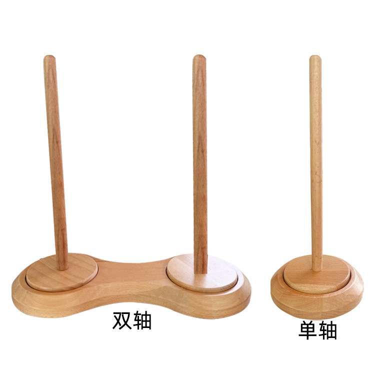 毛线架轴毛线收纳线托盘缝纫机线架墙收线架宝塔线圈配件转动木架图片