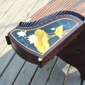 包邮 送全套 古筝紫檀贝雕荷花碧荷幽泉款 河南焦韵