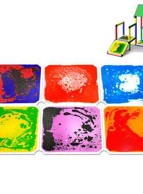 40*40CM Quadro攀爬架感官垫液体彩砖拼图地垫液体地板拼图垫