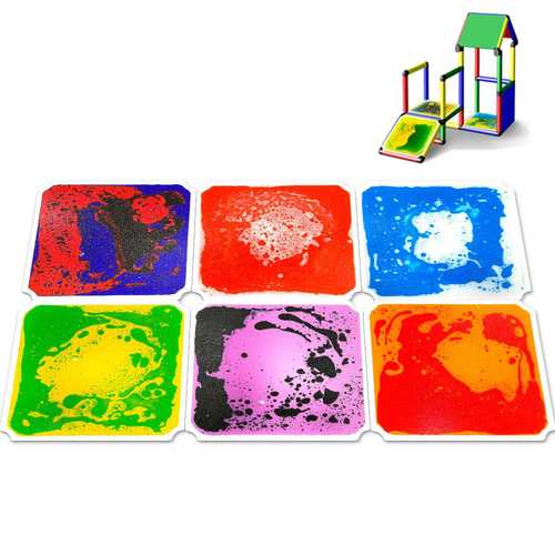 40*40CM Quadro攀爬架感官垫液体彩砖拼图地垫液体地板拼图垫