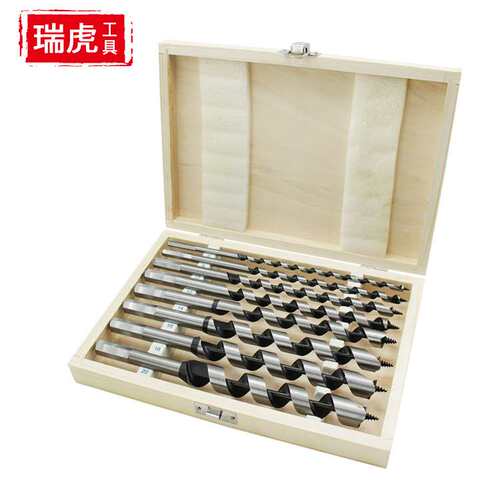 木工支罗钻头套装 六角柄加长麻花钻高碳钢木工扩孔打眼木盒8PC