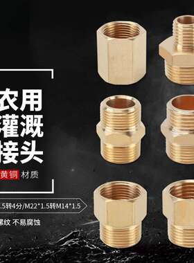 清洗机转换接头m22*1.5mm粗牙内丝转4分外丝高压洗车增压水泵直接