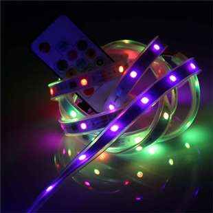 LED七彩RGB变色30灯WS2811全彩贴片灯条可做跑马点阵屏汽车装 饰等